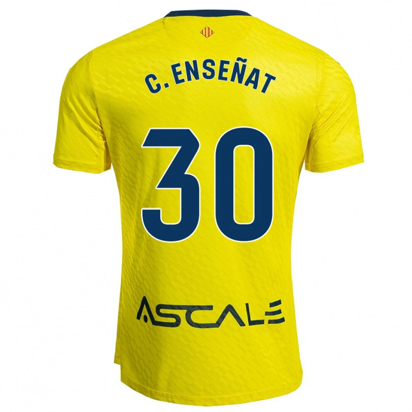 Danxen Criança Camisola Claudia Enseñat Galindo #30 Amarelo Marinho Principal 2025/26 Camisa Brasil