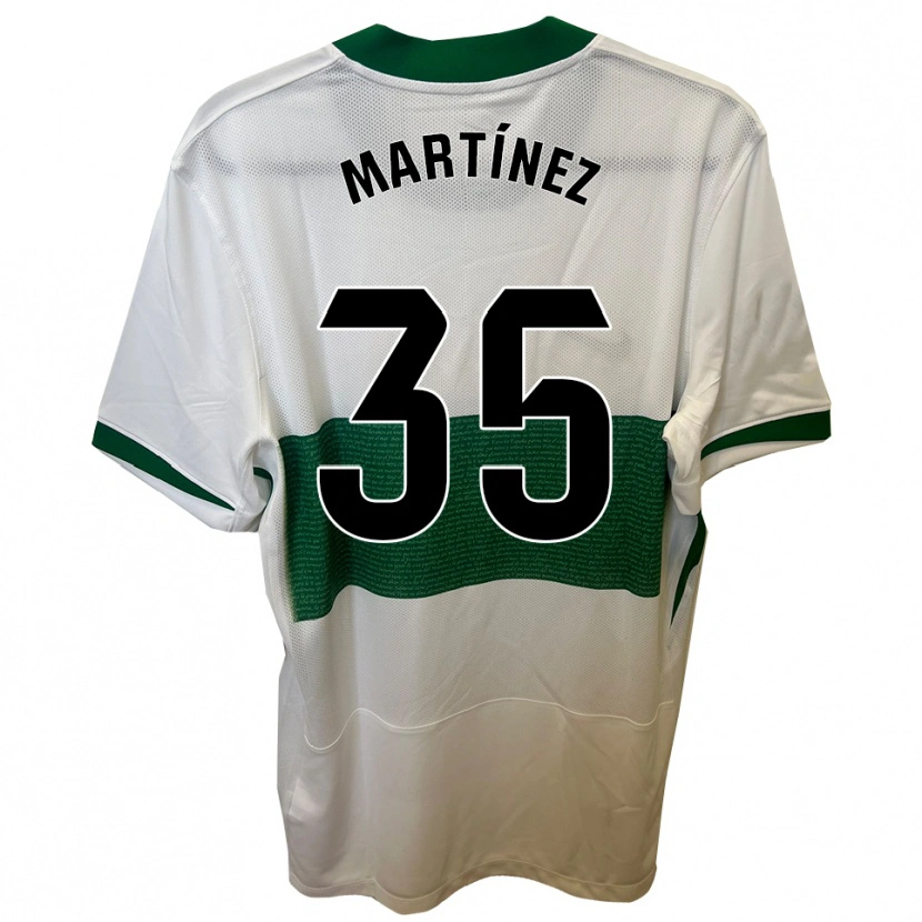 Danxen Criança Camisola Antonio Martínez #35 Branco Verde Principal 2025/26 Camisa Brasil