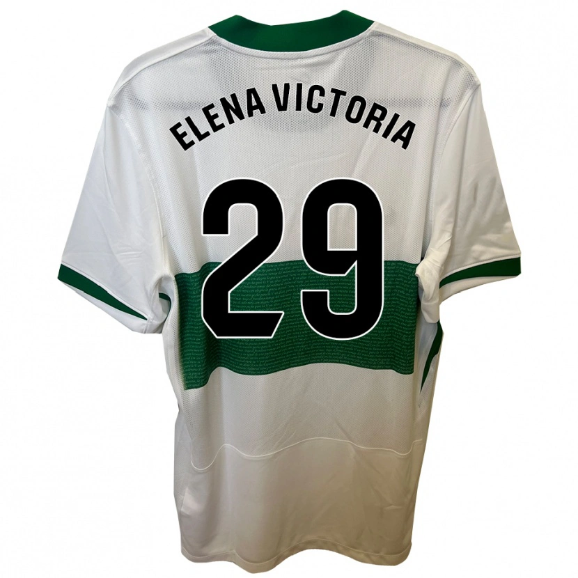 Danxen Criança Camisola Elena Victoria Mas Berna #29 Branco Verde Principal 2025/26 Camisa Brasil