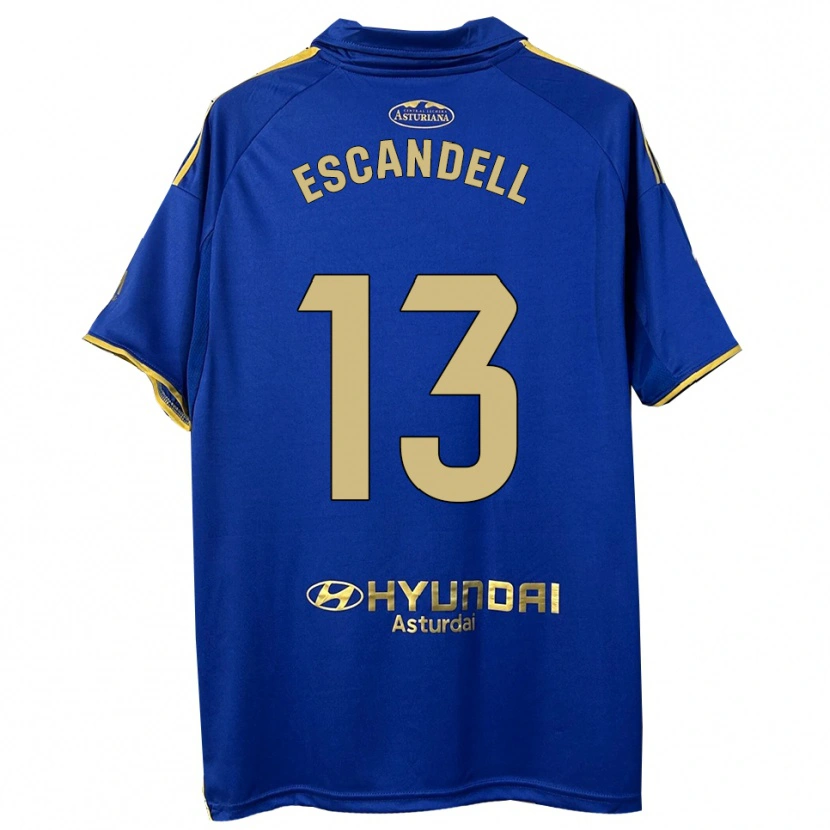 Danxen Criança Camisola Aarón Escandell #13 Azul Dourado Principal 2025/26 Camisa Brasil