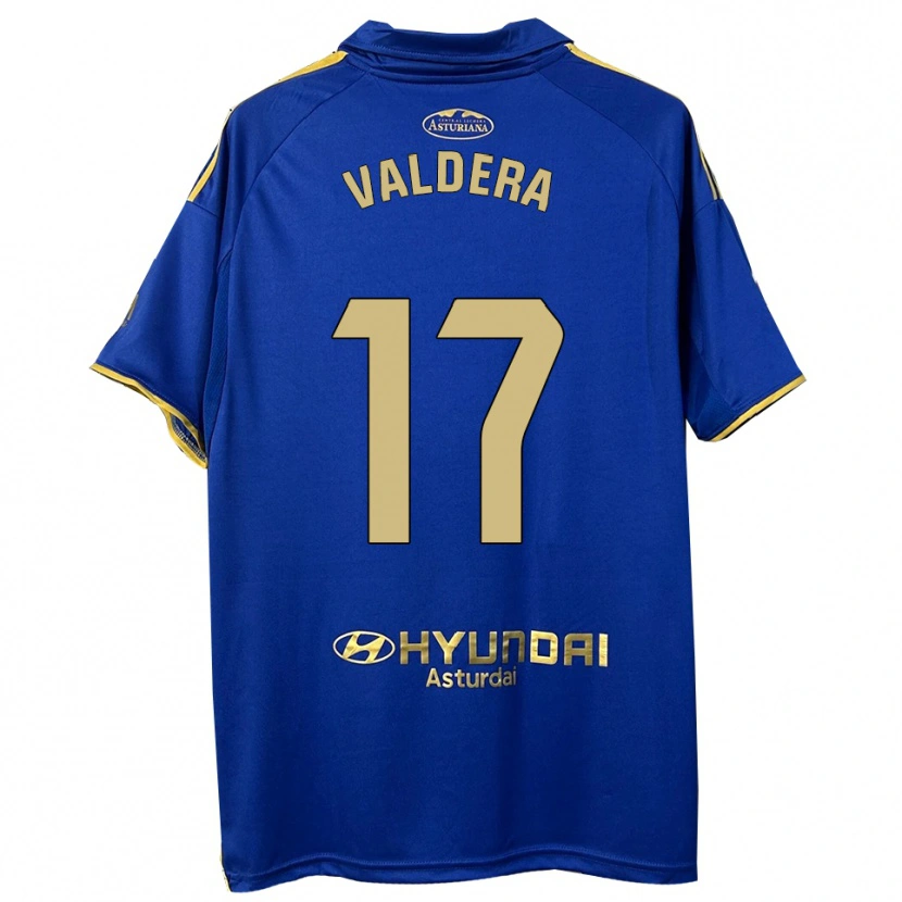 Danxen Criança Camisola Rubén Valdera #17 Azul Dourado Principal 2025/26 Camisa Brasil