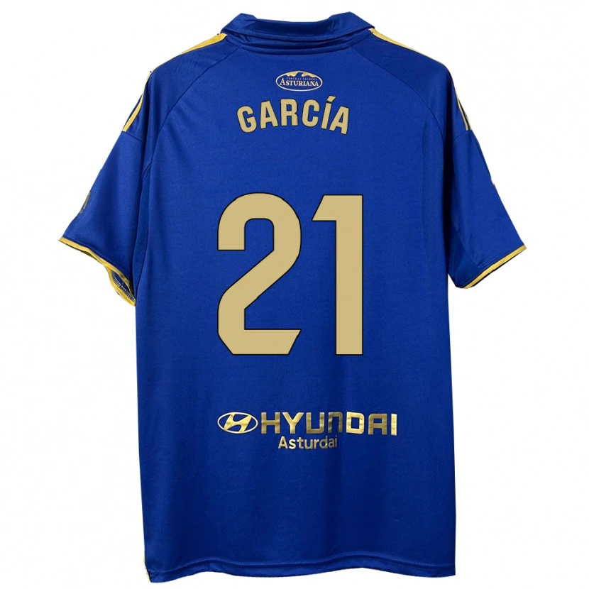 Danxen Criança Camisola Pelayo García #21 Azul Dourado Principal 2025/26 Camisa Brasil