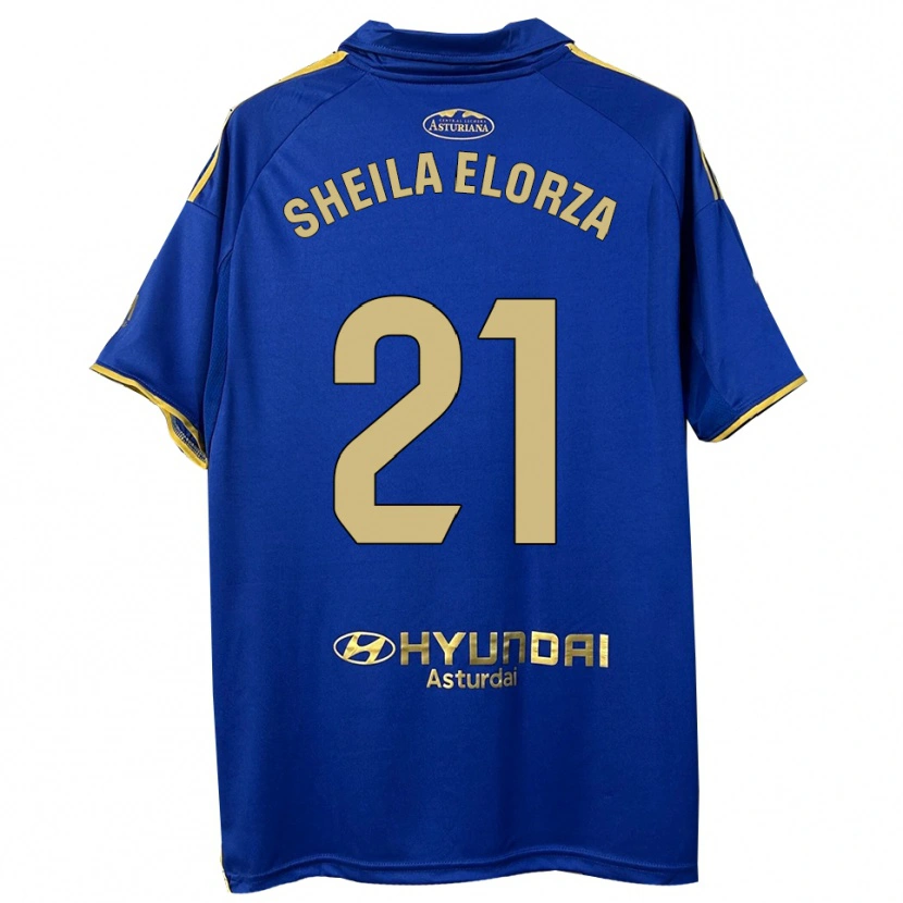 Danxen Criança Camisola Sheila Elorza #21 Azul Dourado Principal 2025/26 Camisa Brasil
