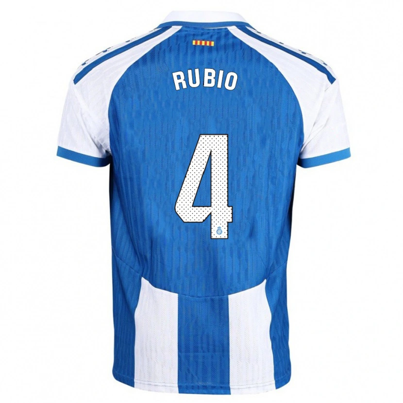 Danxen Criança Camisola Miguel Rubio #4 Azul Branco Principal 2025/26 Camisa Brasil