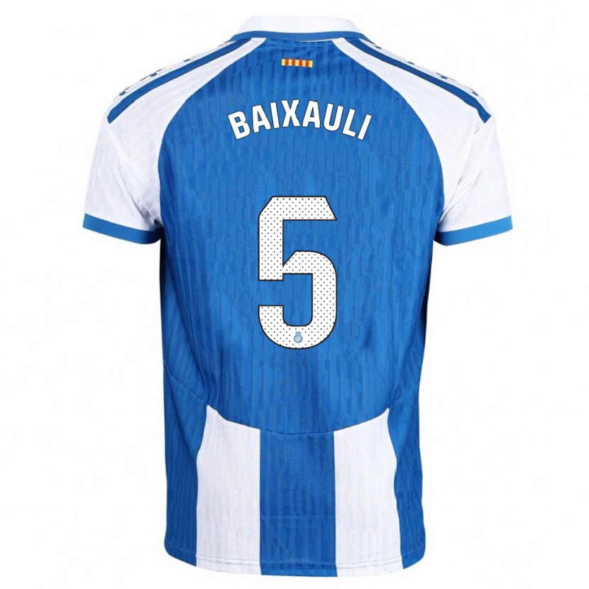 Danxen Criança Camisola Iker Baixauli #5 Azul Branco Principal 2025/26 Camisa Brasil
