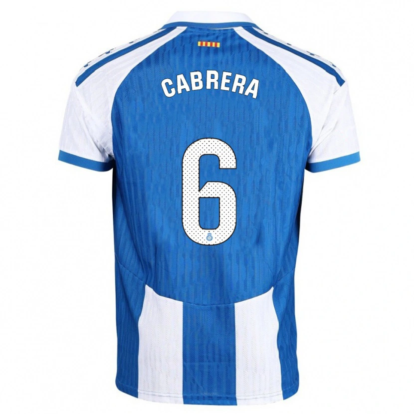 Danxen Criança Camisola Leandro Cabrera #6 Azul Branco Principal 2025/26 Camisa Brasil