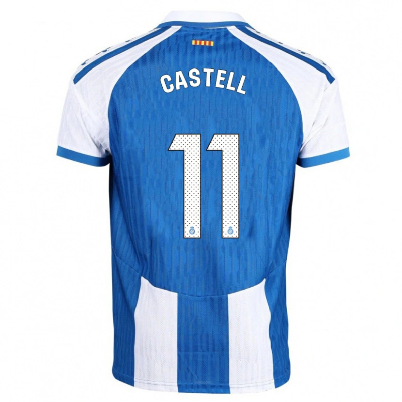 Danxen Criança Camisola Lluc Castell #11 Azul Branco Principal 2025/26 Camisa Brasil