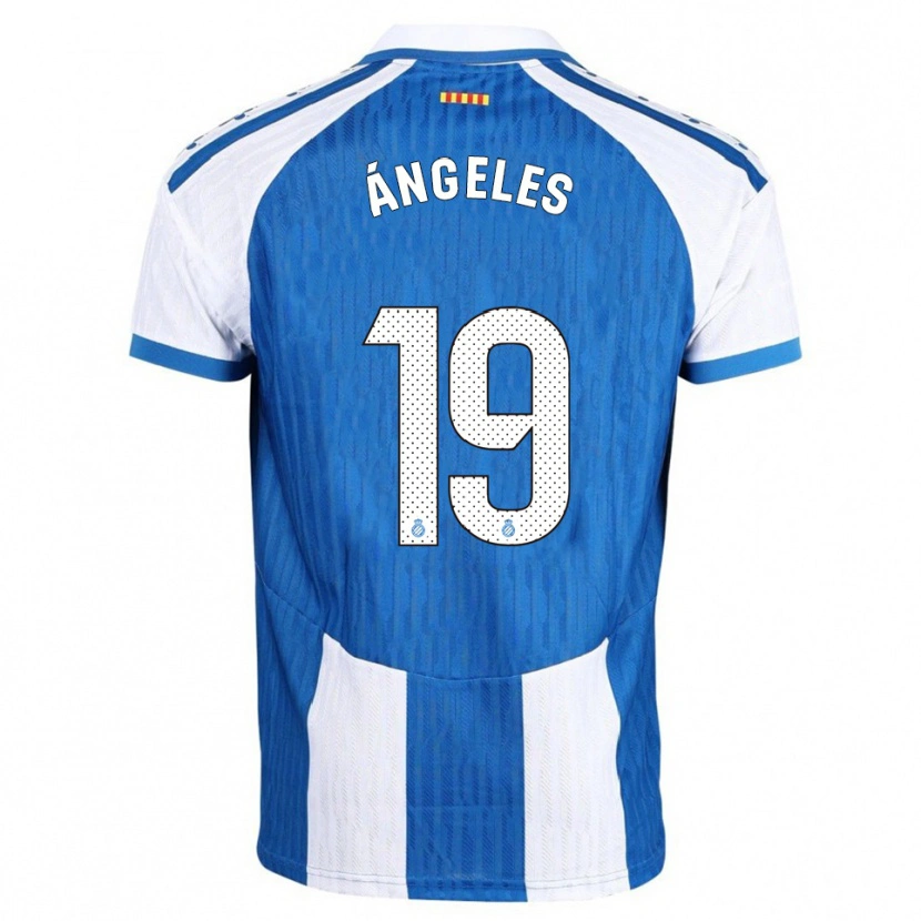 Danxen Criança Camisola Ángeles Del Álamo Sánchez #19 Azul Branco Principal 2025/26 Camisa Brasil