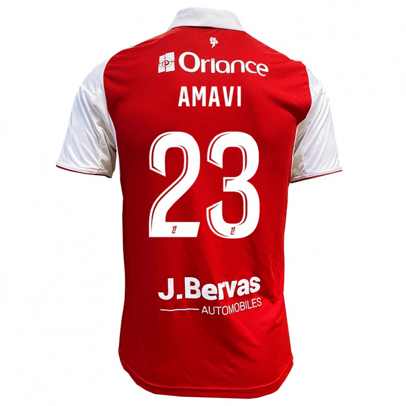 Danxen Criança Camisola Jordan Amavi #23 Vermelho Branco Principal 2025/26 Camisa Brasil