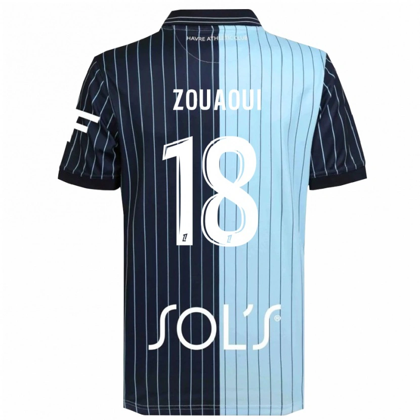 Danxen Criança Camisola Yanis Zouaoui #18 Azul Marinho Azul Celeste Principal 2025/26 Camisa Brasil