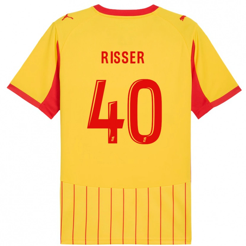 Danxen Criança Camisola Robin Risser #40 Amarelo Vermelho Principal 2025/26 Camisa Brasil