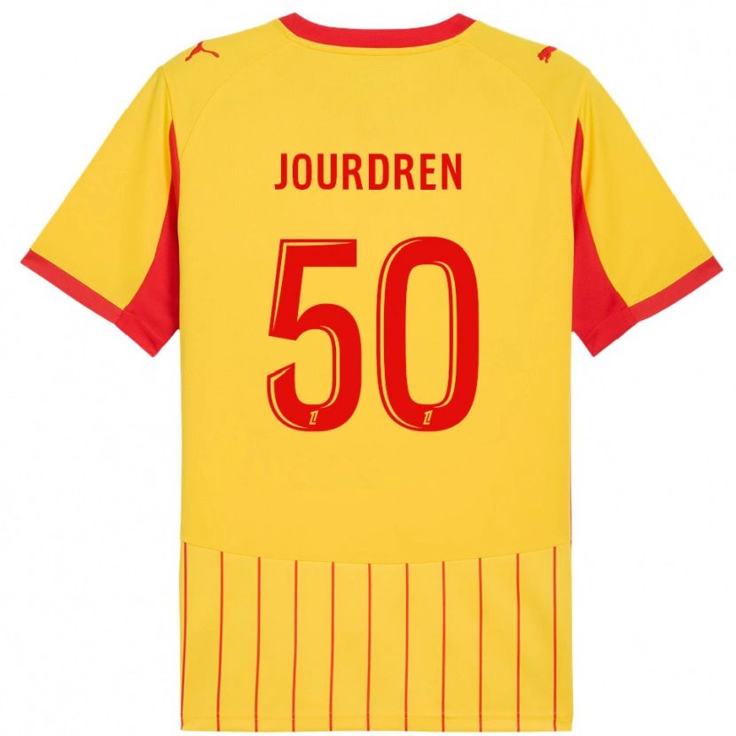 Danxen Criança Camisola Ilan Jourdren #50 Amarelo Vermelho Principal 2025/26 Camisa Brasil