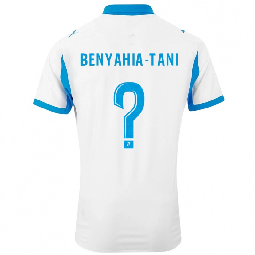Danxen Criança Camisola Aylan Benyahia-Tani #0 Branco Azul Celeste Principal 2025/26 Camisa Brasil