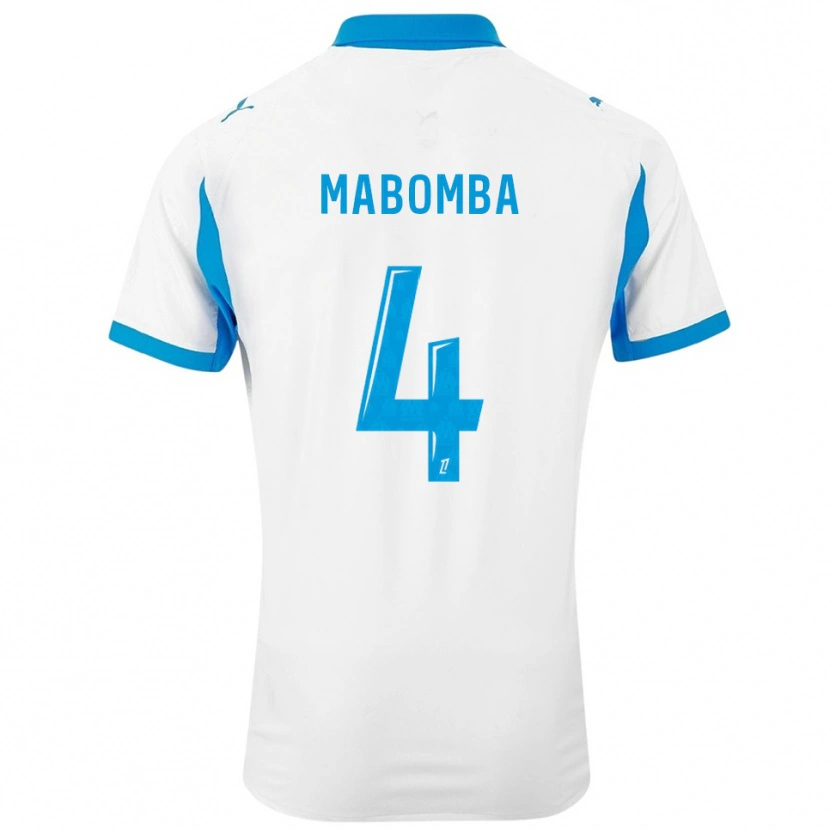 Danxen Criança Camisola Daniel Mabomba #4 Branco Azul Celeste Principal 2025/26 Camisa Brasil