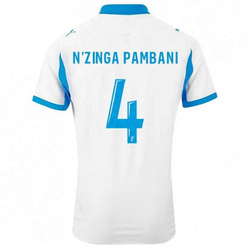 Danxen Criança Camisola Pladi N'zinga Pambani #4 Branco Azul Celeste Principal 2025/26 Camisa Brasil