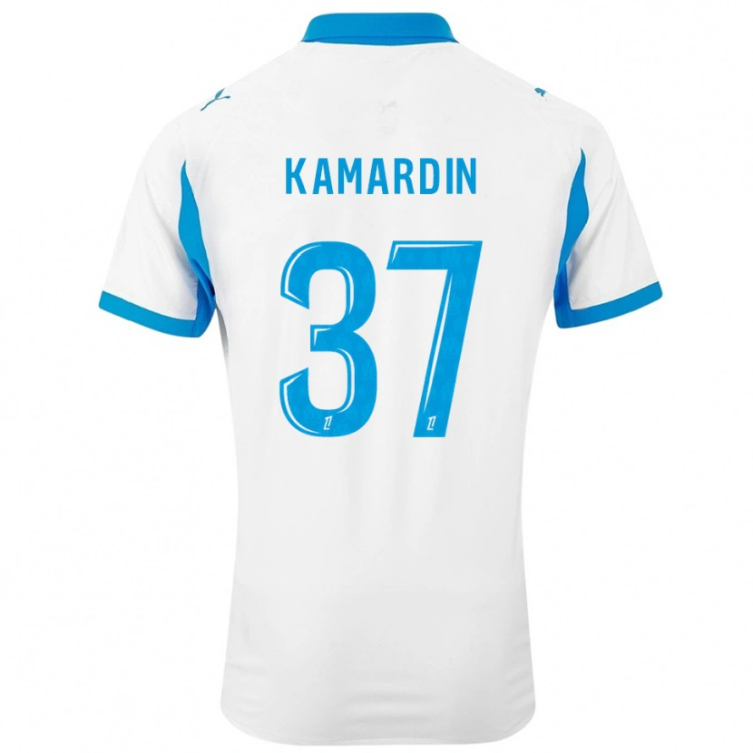Danxen Criança Camisola Aaron Kamardin #37 Branco Azul Celeste Principal 2025/26 Camisa Brasil