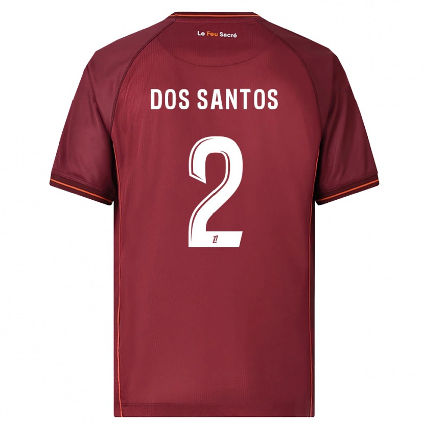 Danxen Criança Camisola Tahirys Dos Santos #2 Borgonha Branco Principal 2025/26 Camisa Brasil