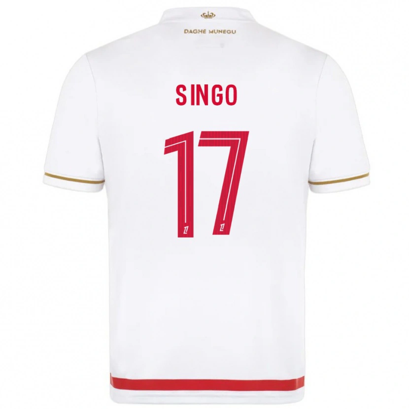 Danxen Criança Camisola Wilfried Singo #17 Vermelho Branco Principal 2025/26 Camisa Brasil