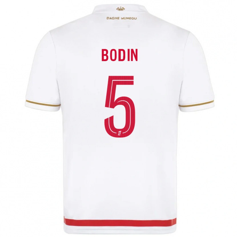 Danxen Criança Camisola Hugo Bodin #5 Vermelho Branco Principal 2025/26 Camisa Brasil