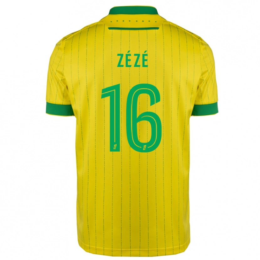 Danxen Criança Camisola Yanel Zézé #16 Amarelo Verde Principal 2025/26 Camisa Brasil