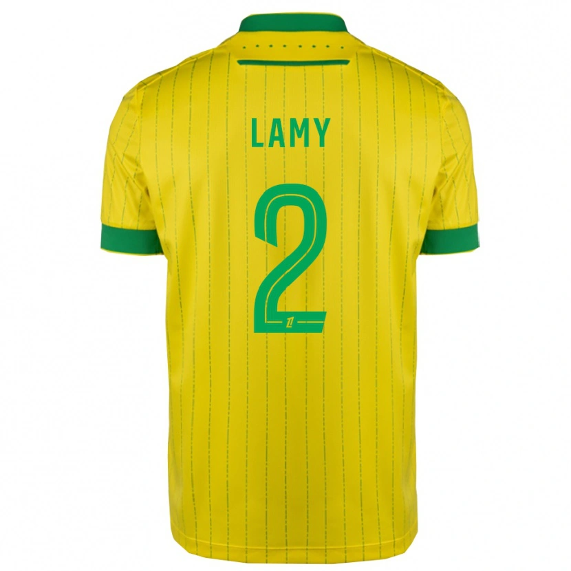 Danxen Criança Camisola Hugo Lamy #2 Amarelo Verde Principal 2025/26 Camisa Brasil