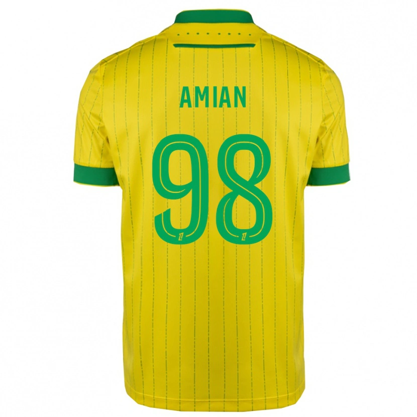 Danxen Criança Camisola Kelvin Amian #98 Amarelo Verde Principal 2025/26 Camisa Brasil