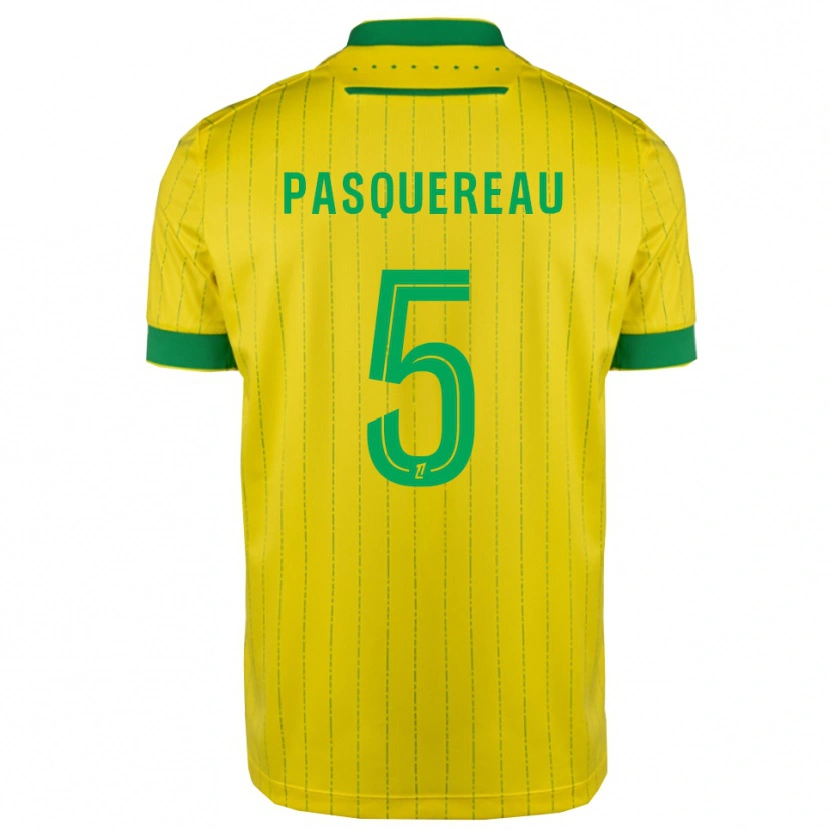 Danxen Criança Camisola Julie Pasquereau #5 Amarelo Verde Principal 2025/26 Camisa Brasil