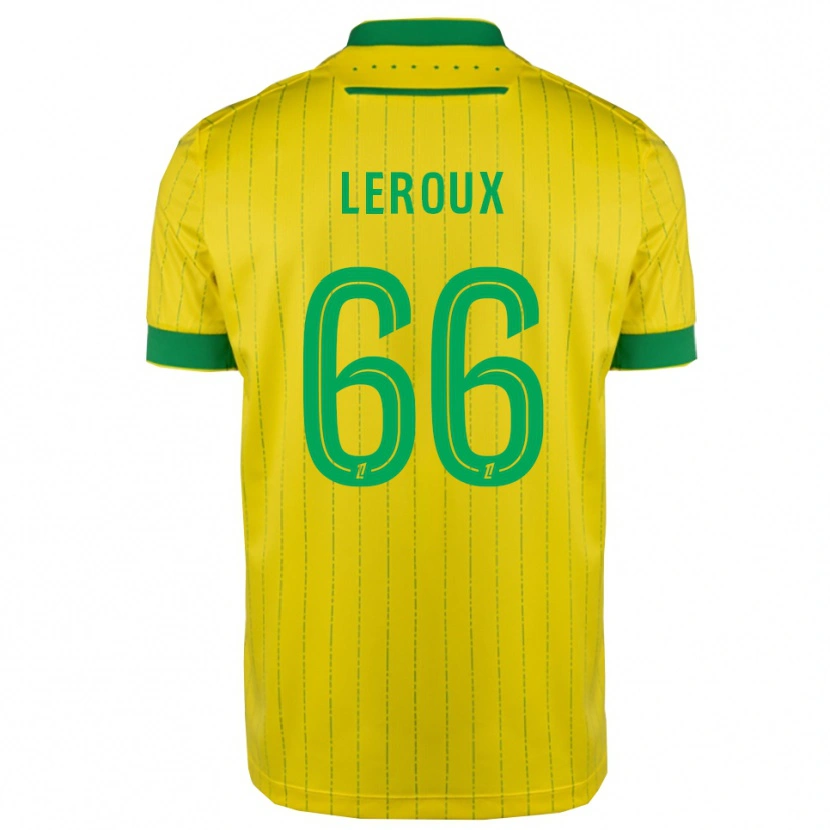 Danxen Criança Camisola Louis Leroux #66 Amarelo Verde Principal 2025/26 Camisa Brasil