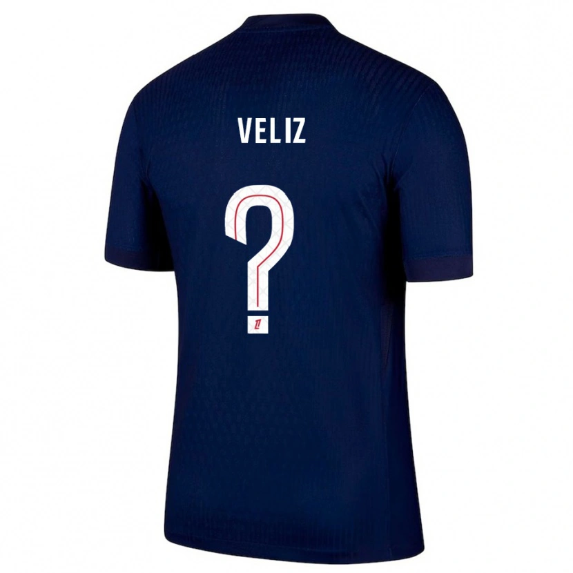 Danxen Criança Camisola Nehemiah Fernandez Veliz #0 Azul Marinho Vermelho Principal 2025/26 Camisa Brasil