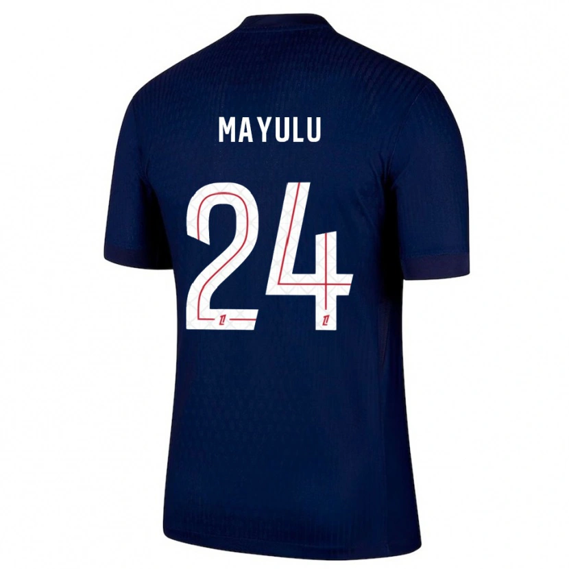 Danxen Criança Camisola Senny Mayulu #24 Azul Marinho Vermelho Principal 2025/26 Camisa Brasil