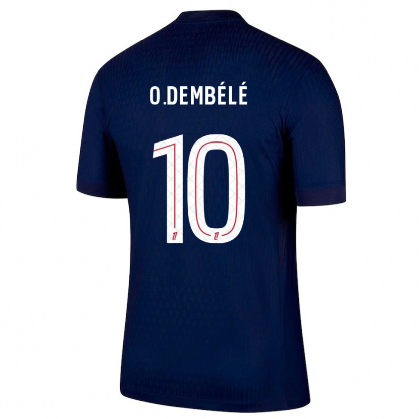 Danxen Criança Camisola Ousmane Dembélé #10 Azul Marinho Vermelho Principal 2025/26 Camisa Brasil