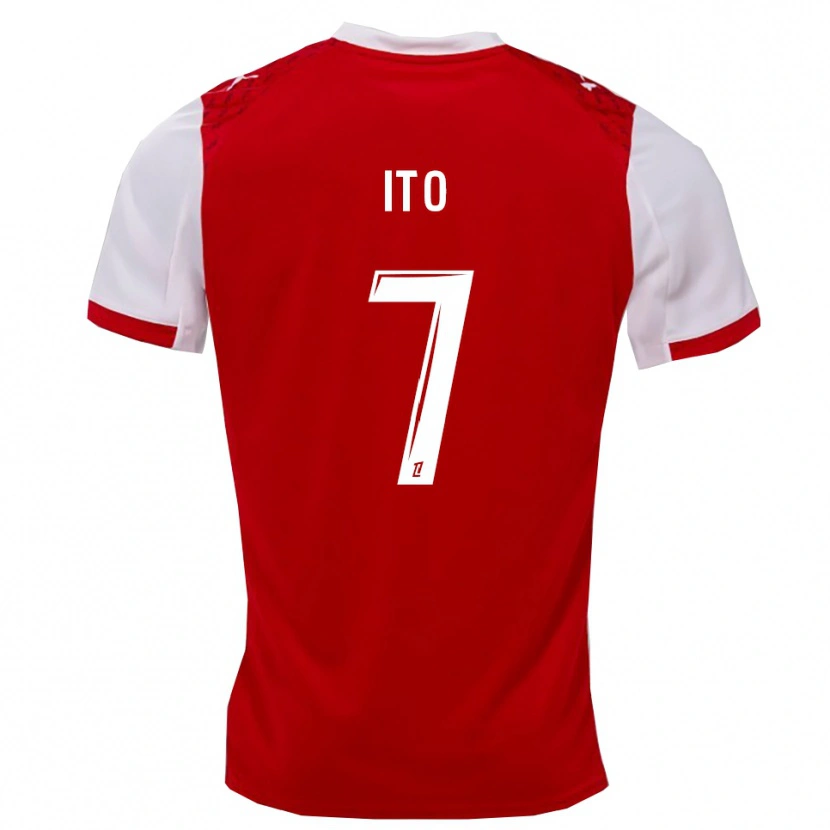 Danxen Criança Camisola Junya Ito #7 Vermelho Branco Principal 2025/26 Camisa Brasil