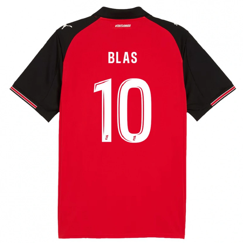 Danxen Criança Camisola Ludovic Blas #10 Vermelho Preto Principal 2025/26 Camisa Brasil