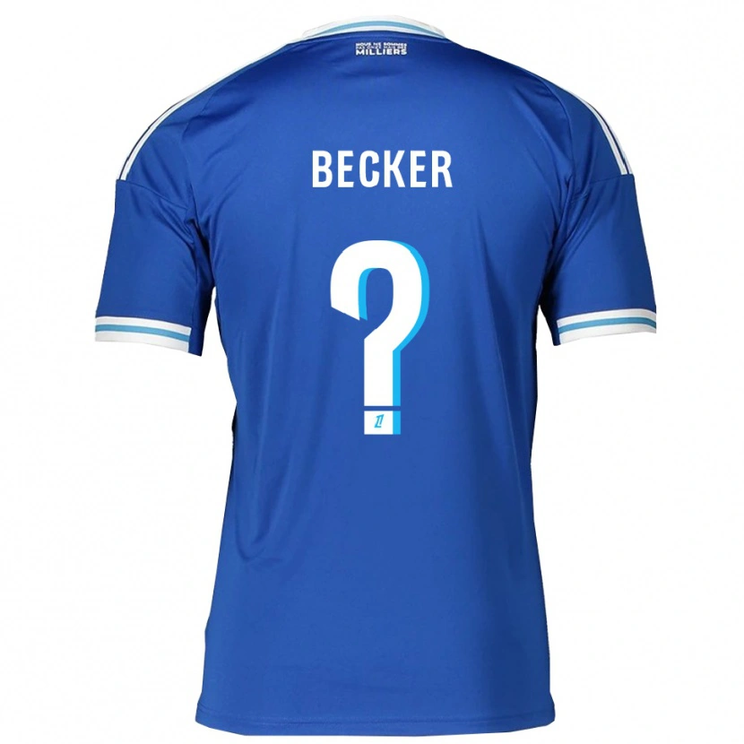 Danxen Criança Camisola Yoann Becker #0 Azul Branco Principal 2025/26 Camisa Brasil