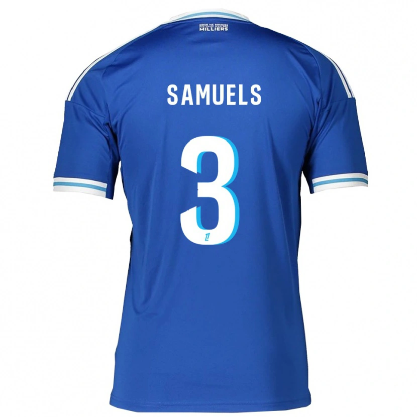 Danxen Criança Camisola Ishé Samuels-Smith #3 Azul Branco Principal 2025/26 Camisa Brasil