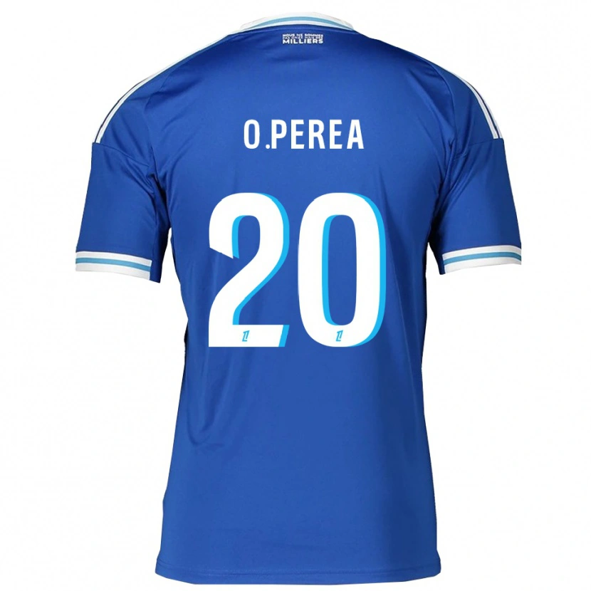 Danxen Criança Camisola Óscar Perea #20 Azul Branco Principal 2025/26 Camisa Brasil