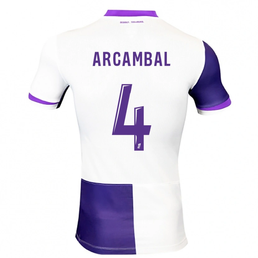 Danxen Criança Camisola Anais Arcambal #4 Roxo Branco Principal 2025/26 Camisa Brasil