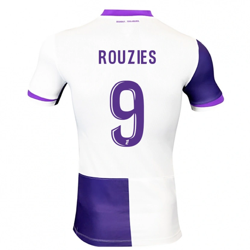 Danxen Criança Camisola Manon Rouzies #9 Roxo Branco Principal 2025/26 Camisa Brasil