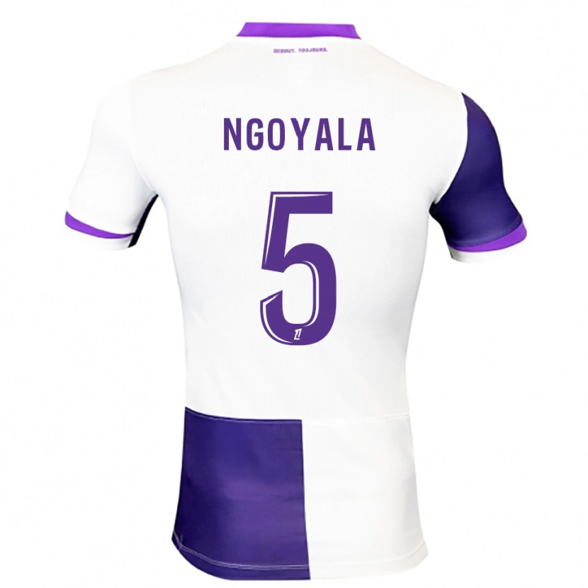 Danxen Criança Camisola Frédéric Efuele Ngoyala #5 Roxo Branco Principal 2025/26 Camisa Brasil