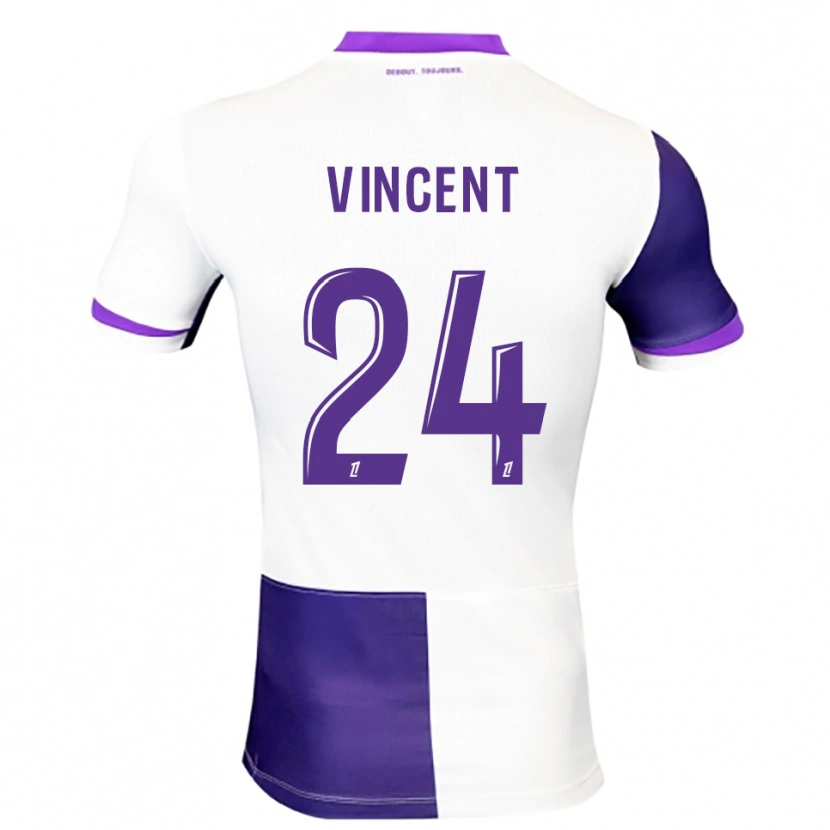 Danxen Criança Camisola Magalie Vincent #24 Roxo Branco Principal 2025/26 Camisa Brasil