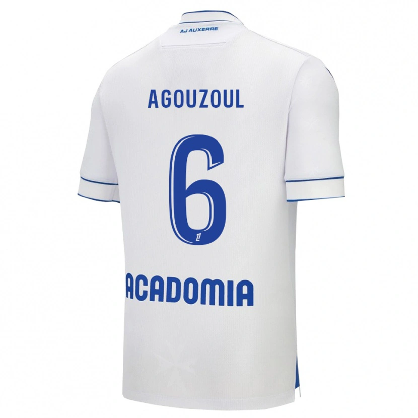 Danxen Criança Camisola Saad Agouzoul #6 Branco Azul Principal 2025/26 Camisa Brasil