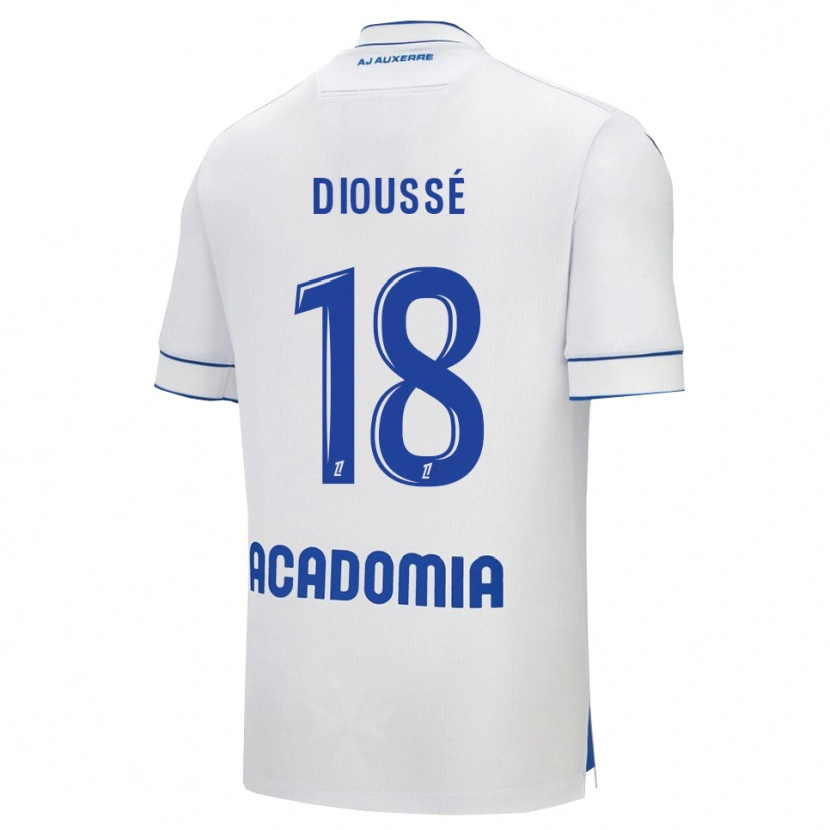 Danxen Criança Camisola Assane Dioussé #18 Branco Azul Principal 2025/26 Camisa Brasil