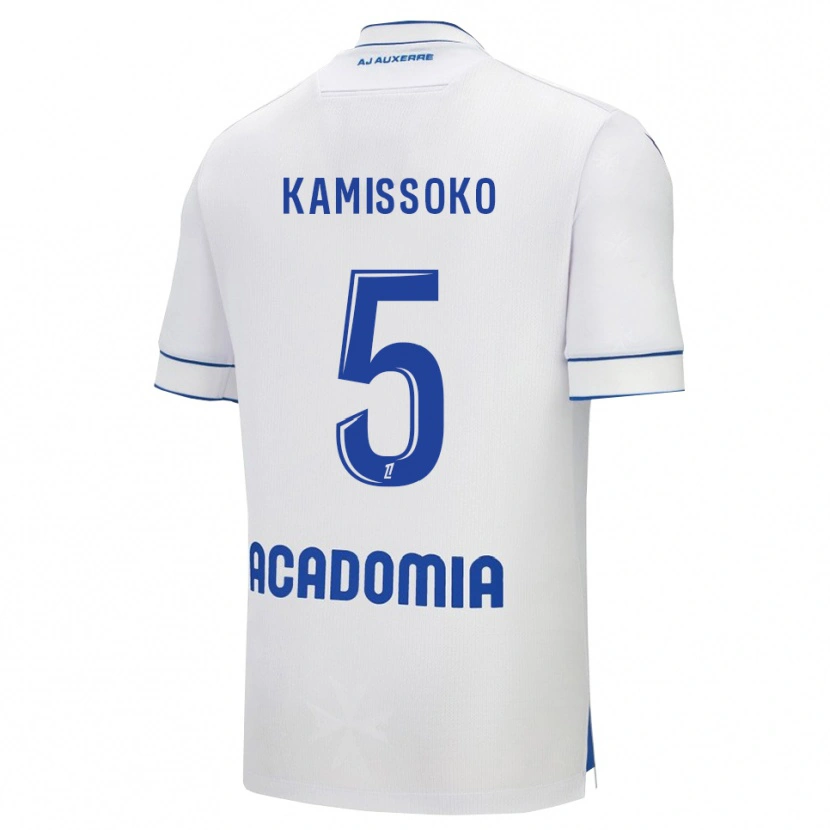 Danxen Criança Camisola Idriss Kamissoko #5 Branco Azul Principal 2025/26 Camisa Brasil