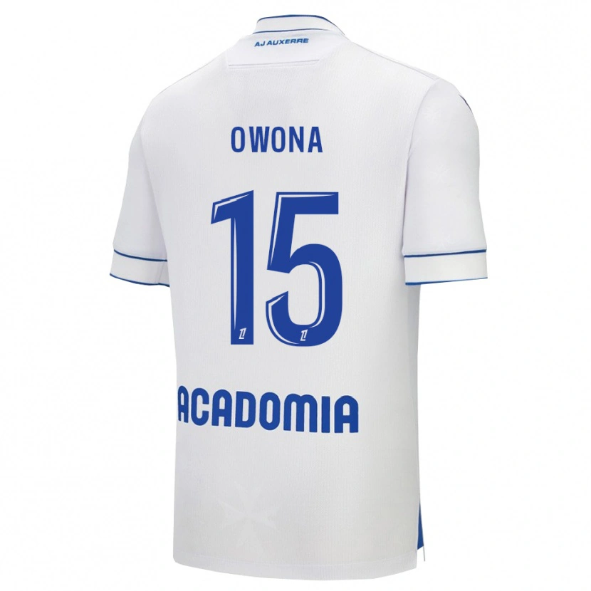 Danxen Criança Camisola Elijah Owona #15 Branco Azul Principal 2025/26 Camisa Brasil
