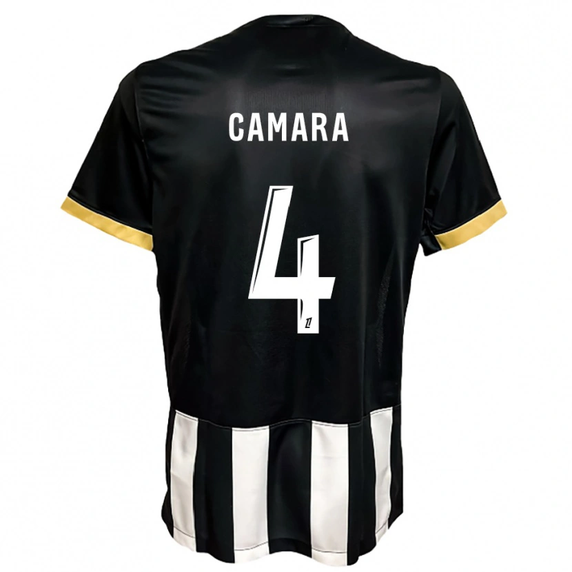 Danxen Criança Camisola Ousmane Camara #4 Preto Branco Principal 2025/26 Camisa Brasil