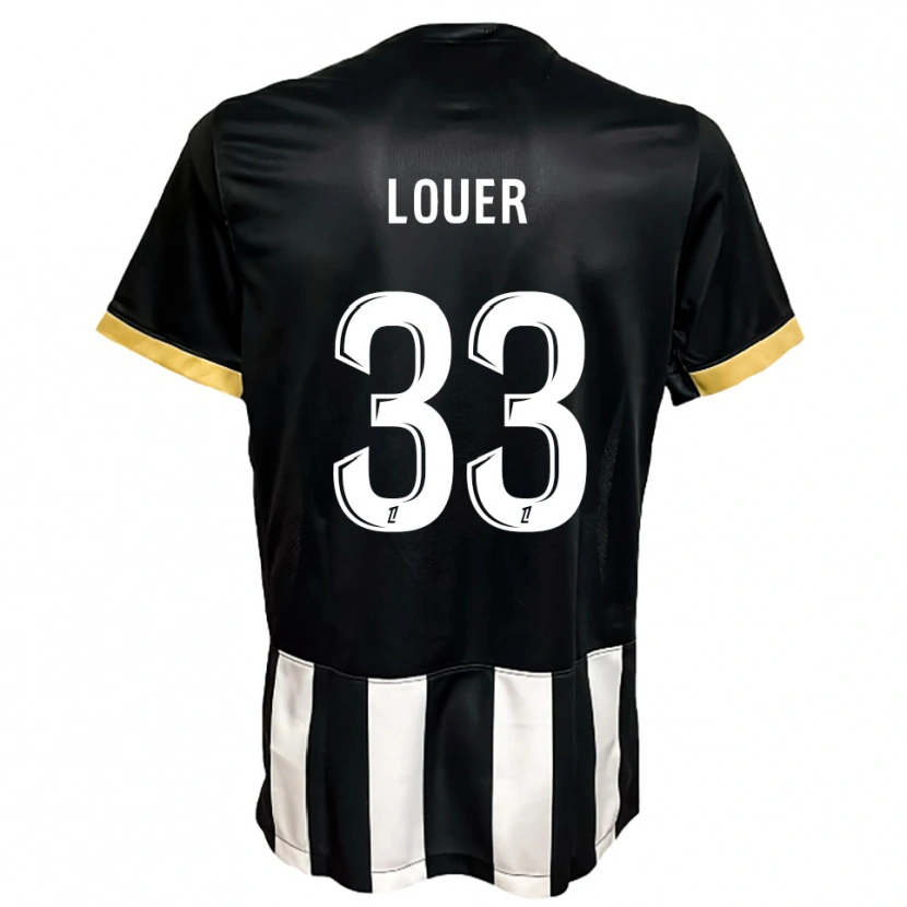 Danxen Criança Camisola Marius Louër #33 Preto Branco Principal 2025/26 Camisa Brasil