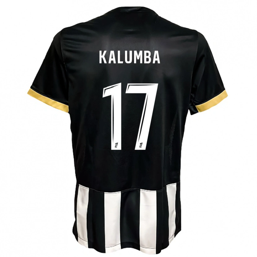 Danxen Criança Camisola Justin Kalumba #17 Preto Branco Principal 2025/26 Camisa Brasil