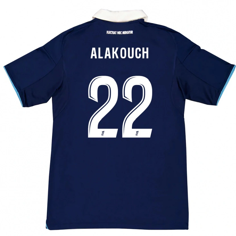 Danxen Criança Camisola Sofiane Alakouch #22 Azul Escuro Branco Principal 2025/26 Camisa Brasil