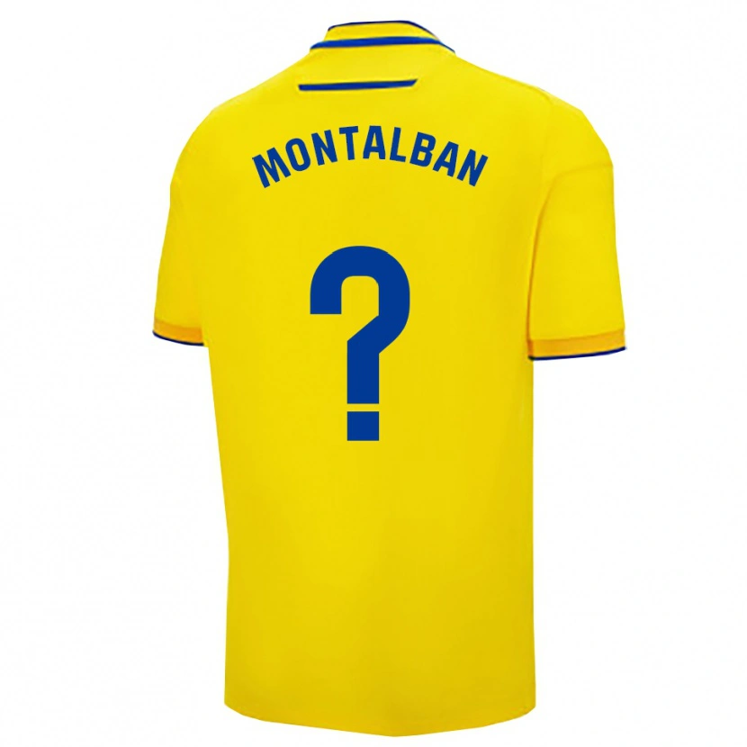Danxen Criança Camisola Sergio Montalbán #0 Amarelo Marinho Principal 2025/26 Camisa Brasil