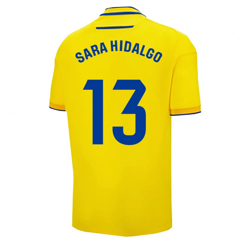 Danxen Criança Camisola Sara Hidalgo Merino #13 Amarelo Marinho Principal 2025/26 Camisa Brasil
